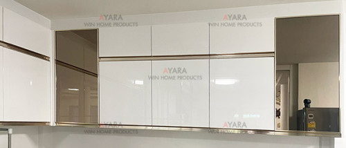 ชุดครัว Built-in โครง HMR หน้าบาน Hi Gloss สีขาวเงา 3