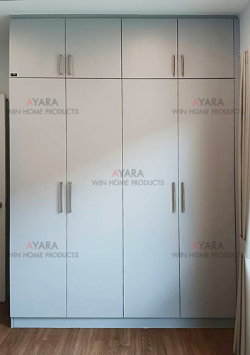 ตู้เสื้อผ้า Built-in โครงตู้และหน้าบานปาติเกิล กันชื้น เคลือบ Melamine สี ES 4007-11 1
