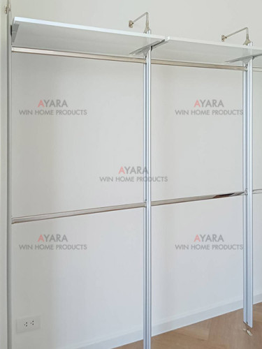 Walk in Closet - L Shape Melamine สีขาวเรียบ 2