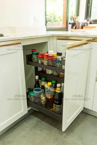 ชุดครัว Built-in โครงซีเมนต์บอร์ด หน้าบาน Hi Gloss สีขาวเงา 7