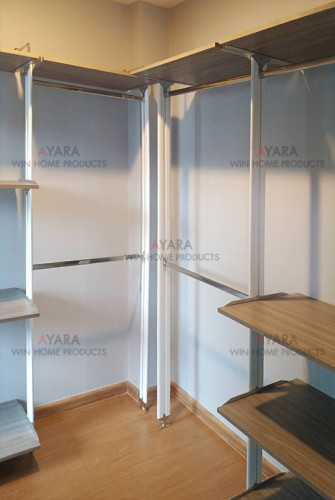 Walk in Closet - U Shape Melamine สี Dark Otter ZIlk 3