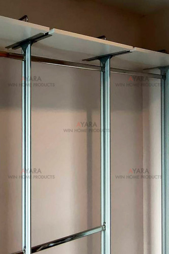 Walk in Closet - I Shape Melamine สี Ladinia + White Marble 2