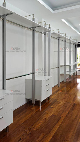 Walk in Closet - I Shape Melamine สีขาว