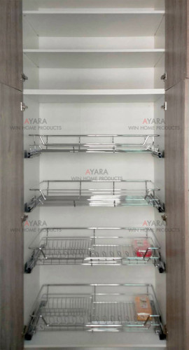 ชุดครัว Built-in ตู้ล่าง โครงซีเมนต์บอร์ด หน้าบาน Melamine สี Pastel 6