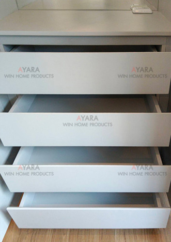 ตู้เสื้อผ้า Built-in โครงตู้และหน้าบานปาติเกิล กันชื้น เคลือบ Melamine สี ES 4007-11 4