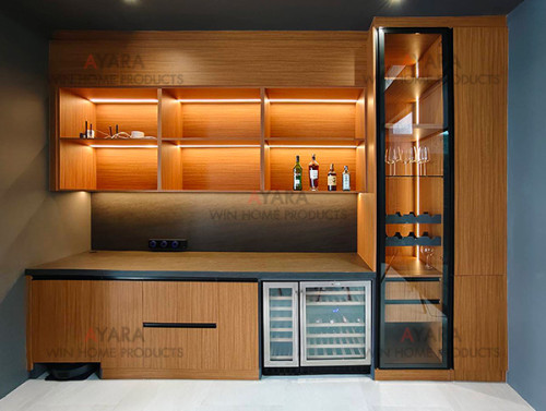 เคาน์เตอร์ Counter โครง HMR กันชื้น Melamine สีเทา + 5024-17