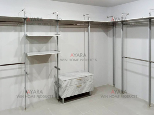 Walk in Closet - U Shape Melamine สีลายหินอ่อน 1
