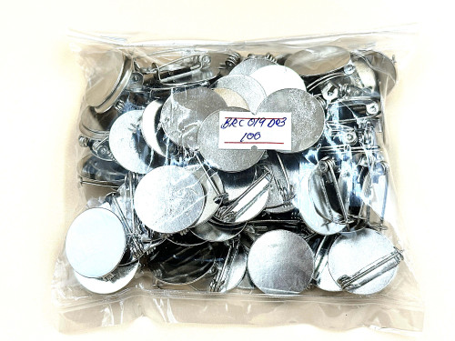 เข็มกลัดแป้นกลม 19 มม. (100 ชิ้น)