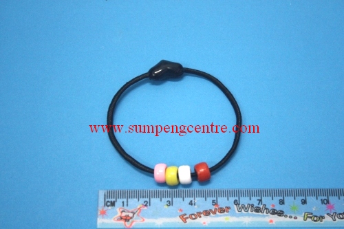 ยางรัดผมดำ ลูกปัด 1