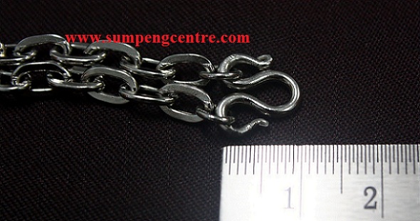 สร้อยสแตนเลสทับแบน เบอร์1 - 22 นิ้ว 2