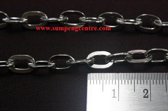 สร้อยสแตนเลสทับแบน เบอร์2 - 30 นิ้ว 1