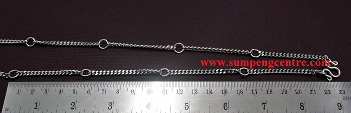 สร้อยแบนสแตนเลส เบอร์19 - 30 นิ้ว - 9 องค์ 1