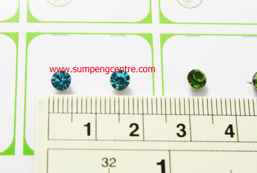 ต่างหูเพชรพลอยสี A75 1