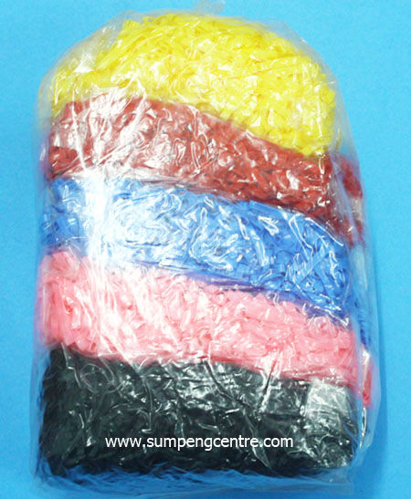 ยางมันรัดผมคละสี โทน1 เส้นใหญ่ 4044 3