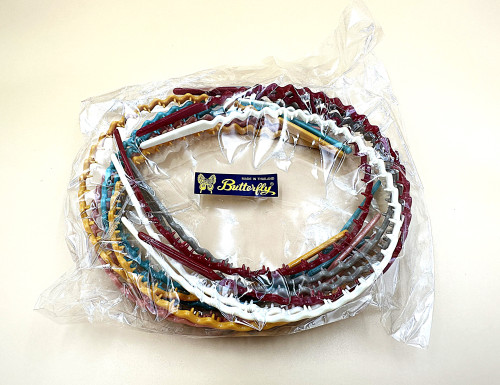 คาดผม 4มม ซิกแซก - สีใหม่ (12 ชิ้น)