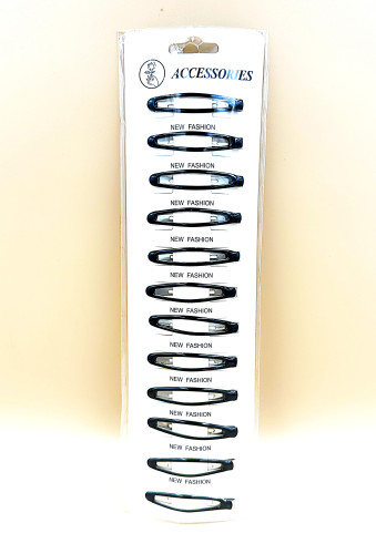 กิ๊บเป๊าะแป๊ะ วงรี เรซิ่น 5cm (12 ชิ้น) Snap Hair Clip 5cm (12 pieces)