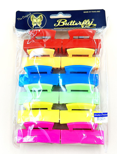 กิ๊บ Butterfly #6054 สีสด (12 ชิ้น)