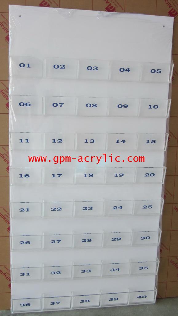 แผงเสียบบัตรผู้มาติดต่อ 40 ช่องใหญ่