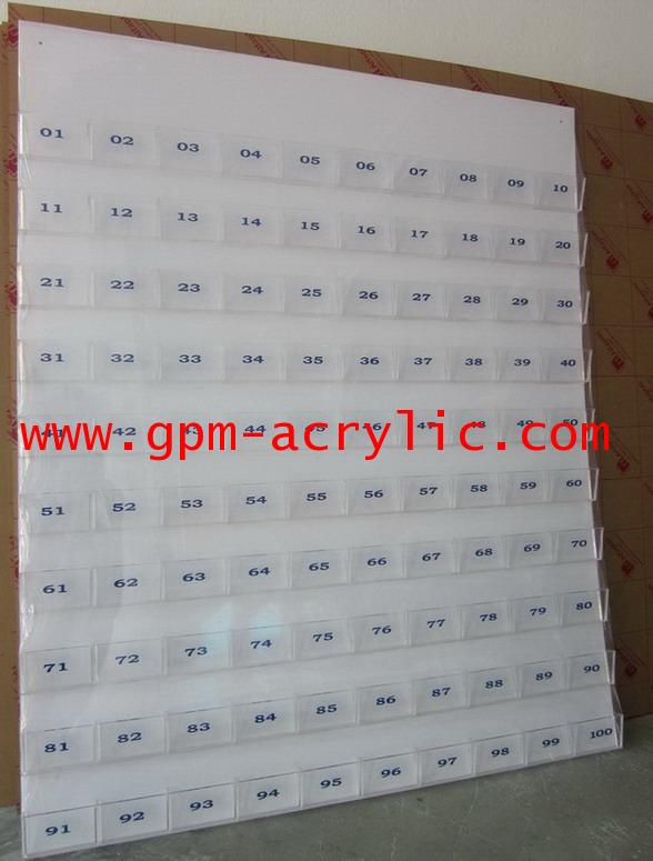แผงเสียบบัตรผู้มาติดต่อ 100 ช่องใหญ่