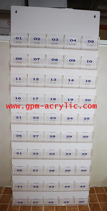 แผงเสียบบัตรผู้มาติดต่อ 50 ช่องใหญ่