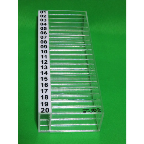 กล่องใส่บัตรผู้มาติดต่อสีใส 20 ช่องเล็ก 3