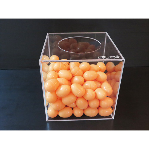 กล่องจับรางวัลสีใส 25 ซม.พร้อมไข่ 100 ใบ