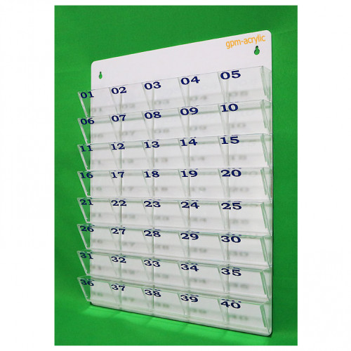 แผงเสียบบัตรผู้มาติดต่อ 40 ช่องเล็ก 2