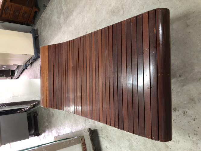 โต๊ะเครื่องแป้ง Art Deco Style ปี 1940 ไม้สักทั้งตัว w60*d35*h150 ซม. 4