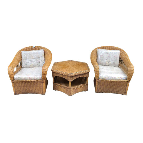 ชุดโซฟาหวาย 3 ชิ้น โซฟาหวายเดี่ยว  