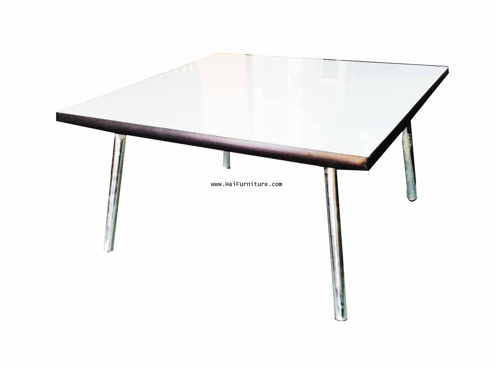 โต๊ะพับญี่ปุ่นหน้าโฟเมกา สีขาว
