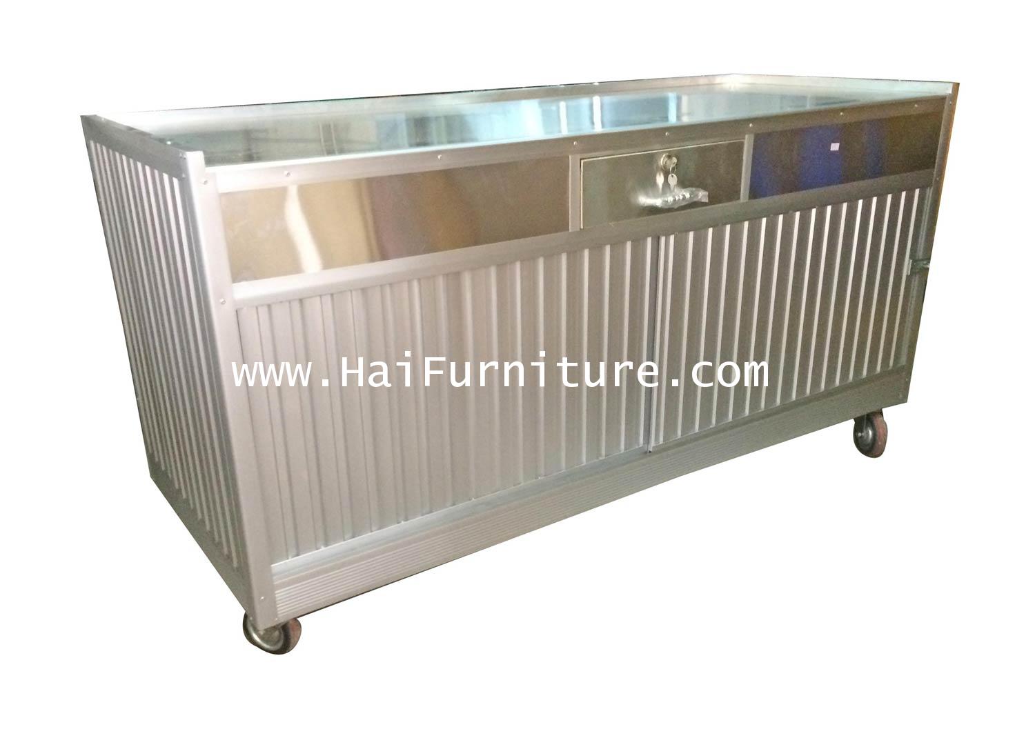 CT5LSB เคาท์เตอร์ขายอาหารอลูมิเนียม 154*62*80 ซม. 1