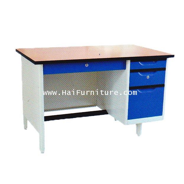 โต๊ะทำงานเหล็ก (หน้าเมลามีน) Elegant 123*67*75.3 cm