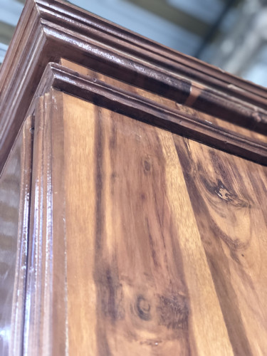 ตู้โชว์ไม้สักทองทั้งใบ (รวมทั้งหลังตู้) W194*d48*h197 ซม. 2