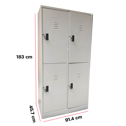 ตู้ล็อคเกอร์ 4 ช่องสูง LK04 Elegant w91.4xd45.7xh183 cm