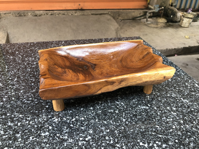 ถาดขอนไม้สัก ขุด ก29*ล16.5ส8.5 ซม. 4