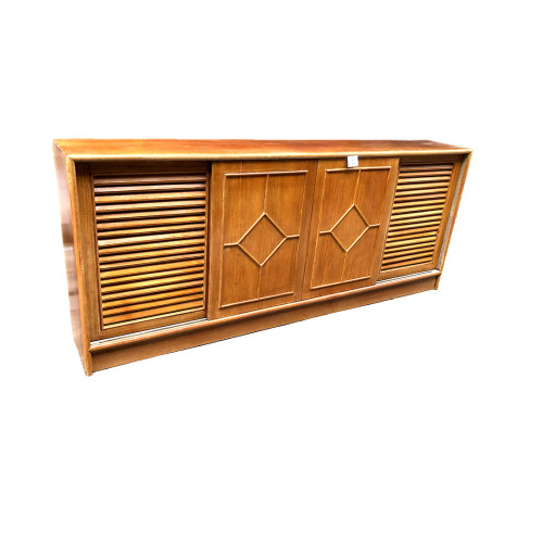 ตู้ไซด์บอร์ด บานเลื่อน ไม้สัก ขนาด ก200:ล32:ส83 ซม.  