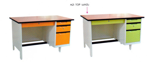 โต๊ะเหล็ก /โต๊ะคอมพิวเตอร์ 3.5 ฟุต (หน้าเมลามีน) TW35,TCW35 Elegant w108.5xd72.2xh75 cm