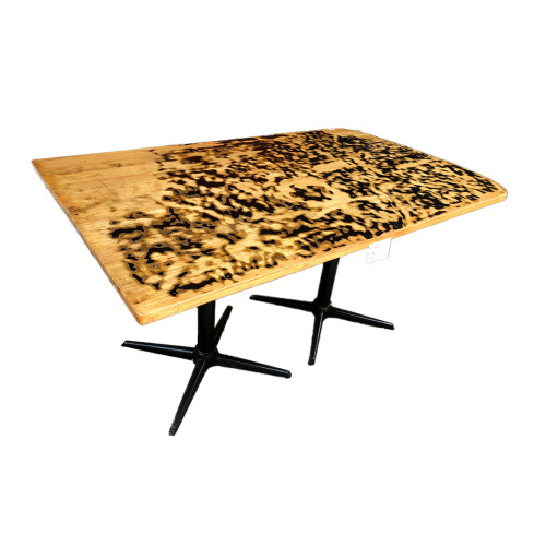 โต๊ะอาหาร ลายพราง ไม้ยางอย่างหนา  ก142.5:ล88:ส71 ซม. 1