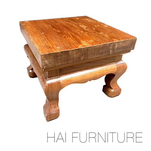 โต๊ะข้าง หรือเก้าอี้ไสตล์ไทย ขาสิงห์ ปี 1970 w50:d50.5:h40 ซม.  