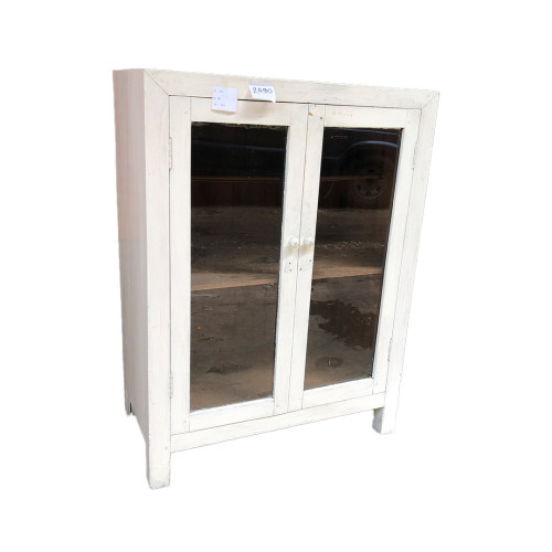 ตู้ไม้สัก กระจก 2 บาน ปี 1970 ก75:ล48:ส101 ซม. 