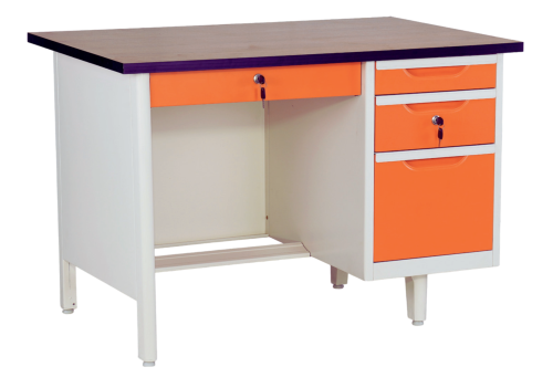 โต๊ะทำงานเหล็ก (หน้าเมลามีน) TW4F Elegant w122xd72.2xh75 cm