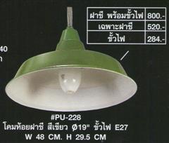 PU-228 โคมห้อยฝาชีสีเขียว (B)