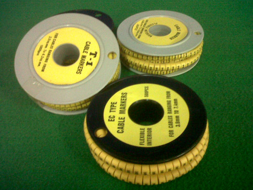 EC TYPE CABLE MARKERS 3.6mm. to 7.4mm.