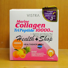 Vistra Marine Collagen TriPeptide 10000 mg 10 ซอง รสส้ม สับปะรด