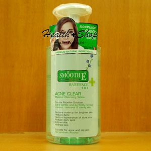 Smooth E 6in1 Acne Clear Make Up Cleansing Water 300ml ขวดสีเขียว