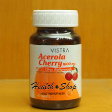 Vistra Acerola Cherry  1000mg (วิสทร้า อะเซโรลา เชอร์รี่ 1000มก.) 45tab
