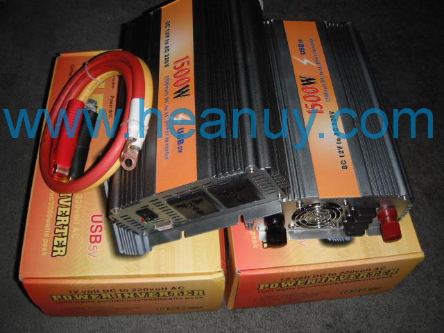 Power Inverter เครื่องแปลงกระแสไฟ12V เป็น 220V 1500W