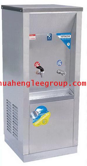 ตู้ทำน้ำร้อน-เย็น สเตนเลส แบบต่อท่อประปา 2 ก๊อก หน้าเว้า (MCH-2P) MAXCOOL