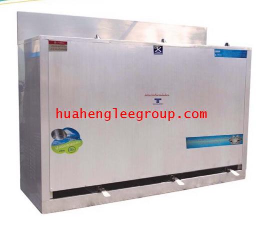 ตู้น้ำเย็นแสตนเลส รุ่นน้ำพุ 3 หัว เท้าเหยียบ แบบต่อท่อประปา ยี่ห้อ MAXCOOL รุ่น MC-RF3 (ไร้สัมผัส 10 1