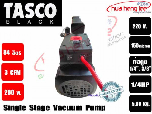 แวคคั่มปั๊ม โรตารี่ 1 ชั้น (ปั๊มสูญญากาศ) ยี่ห้อTASCO รุ่น TB430SZ (84ลิตร/นาที) (3CFM) ** มาทดแทนรุ 4